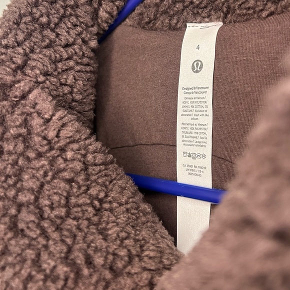 Lululemon brown Sherpa jacket cinchable size 4 NWOT - Picture 5 of 12
